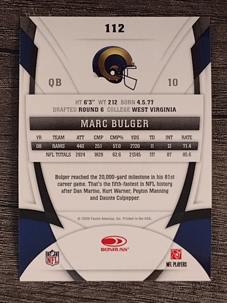 2009 Certified #112 Marc Bulger