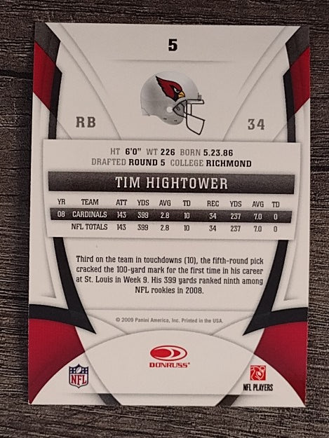 2009 Certified #5 Tim Hightower