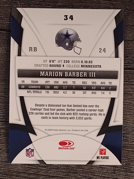 2009 Certified #34 Marion Barber