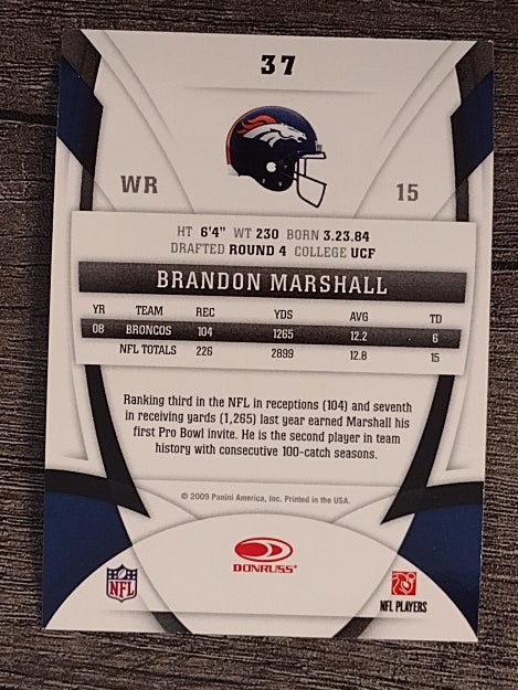 2009 Certified #37 Brandon Marshall