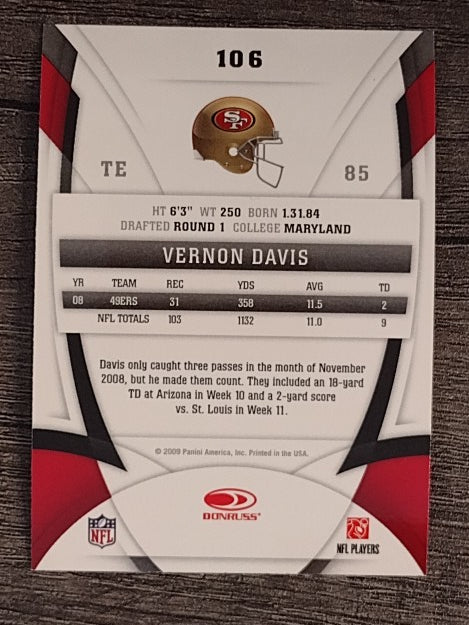 2009 Certified #106 Vernon Davis