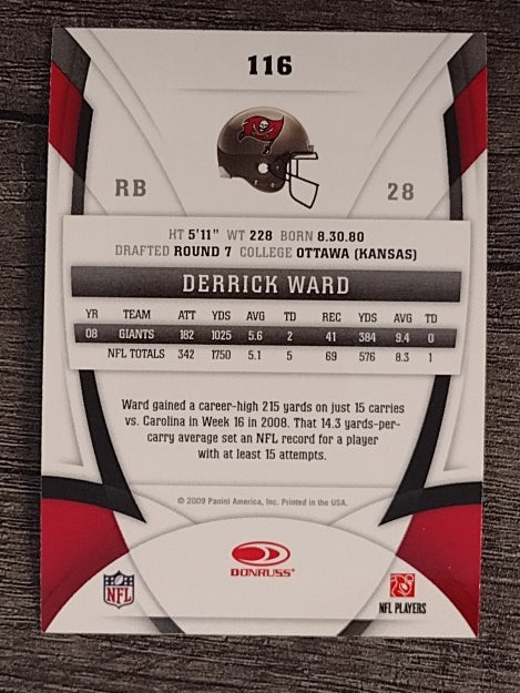 2009 Certified #116 Derrick Ward