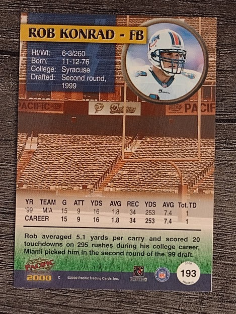 2000 Pacific #193 Rob Konrad