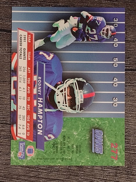 1992 Ultra #277 Rodney Hampton