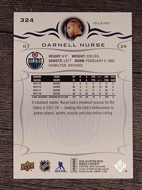 2018-19 Upper Deck #324 Darnell Nurse