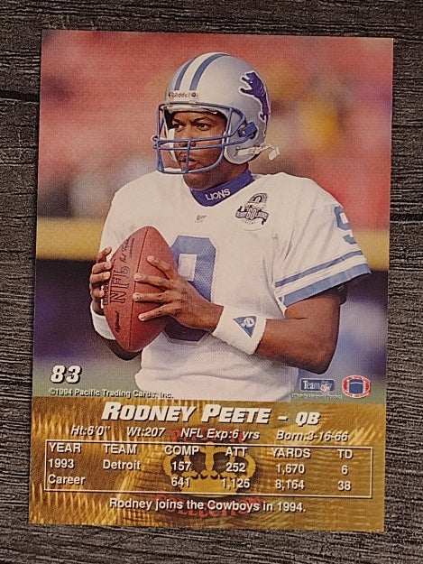 1994 Pacific #83 Rodney Peete