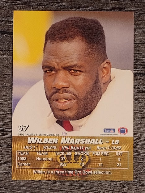 1994 Pacific #67 Wilber Marshall