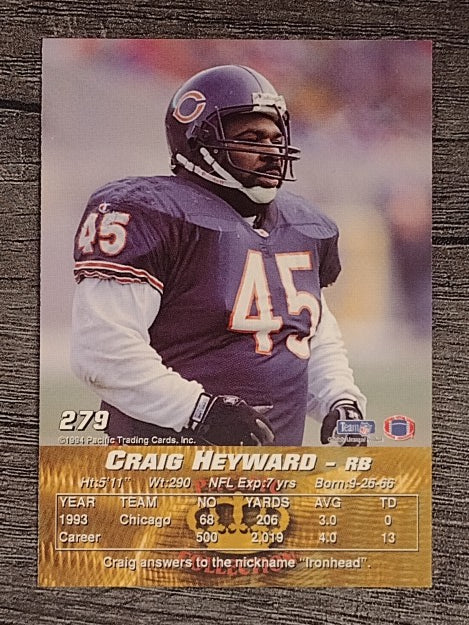 1994 Pacific #279 Craig Heyward