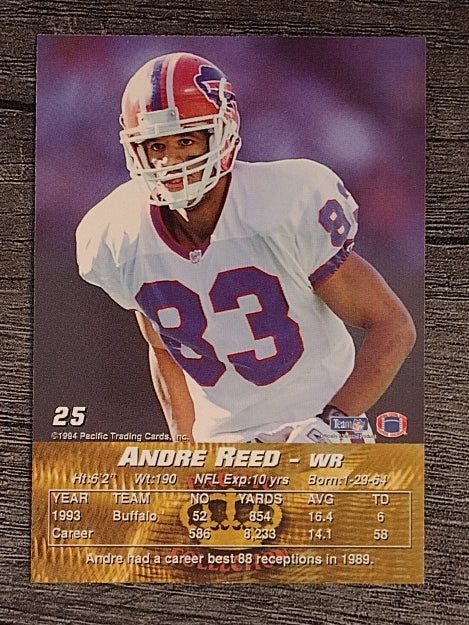 1994 Pacific #25 Andre Reed