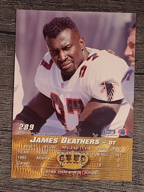 1994 Pacific #289 Jumpy Geathers