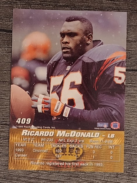 1994 Pacific #409 Ricardo McDonald
