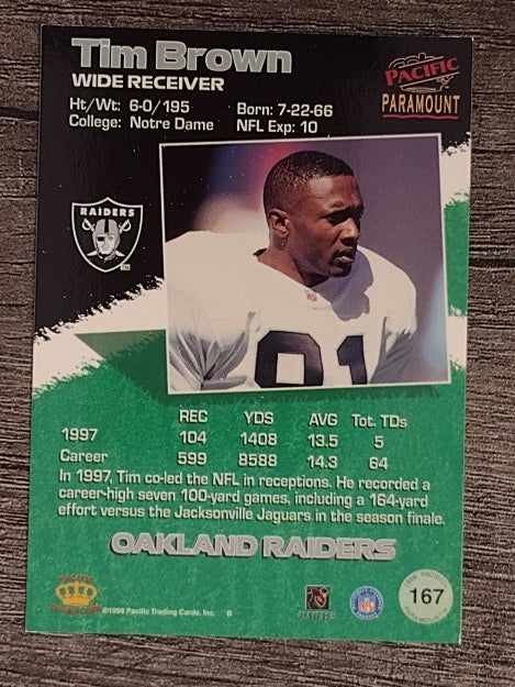 1998 Paramount #167 Tim Brown
