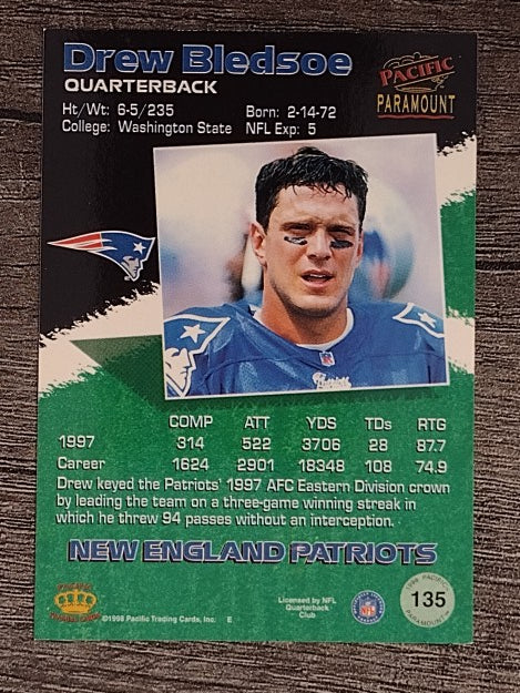 1998 Paramount #135 Drew Bledsoe