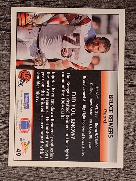 1992 Pacific #49 Bruce Reimers