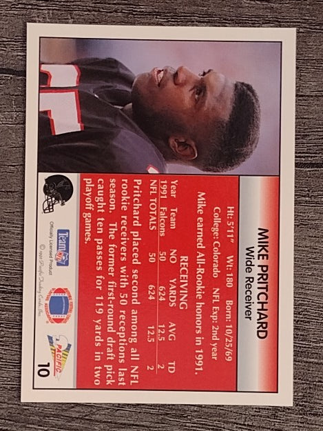 1992 Pacific #10 Mike Pritchard