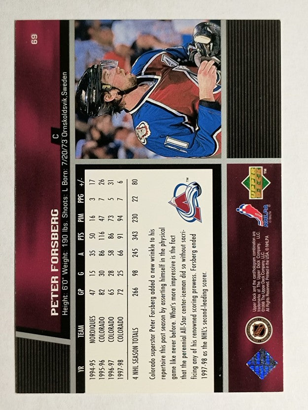 1998-99 Upper Deck #69 Peter Forsberg