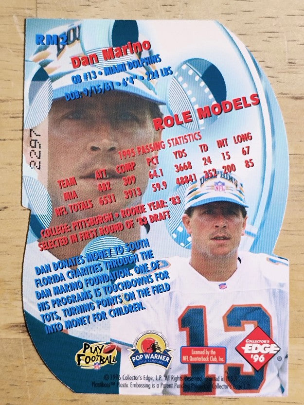 1996 Collector's Edge Advantage Role Models #RM2 Dan Marino