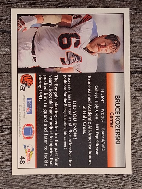 1992 Pacific #48 Bruce Kozerski