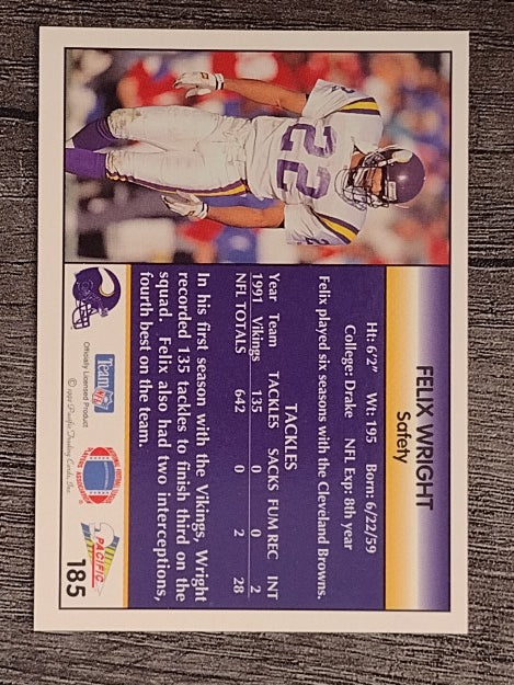 1992 Pacific #185 Felix Wright