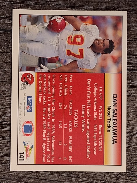 1992 Pacific #141 Dan Saleaumua