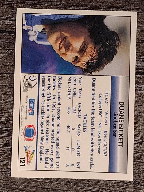 1992 Pacific #121 Duane Bickett