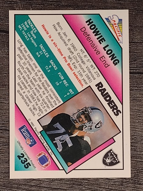 1991 Pacific #235 Howie Long