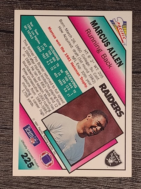 1991 Pacific #225 Marcus Allen