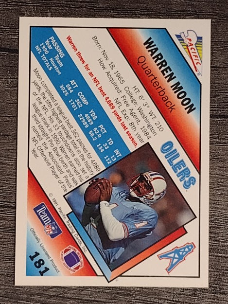 1991 Pacific #181 Warren Moon