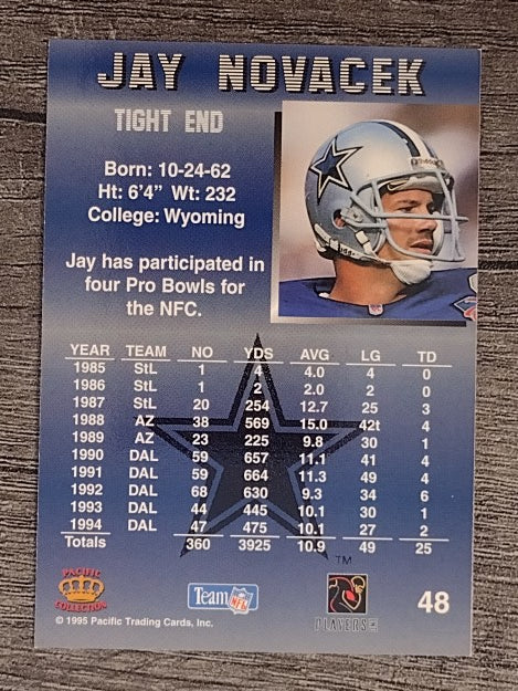 1995 Pacific #48 Jay Novacek