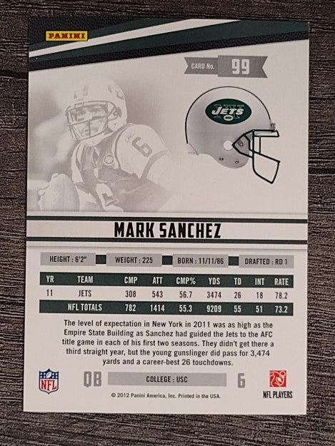 2012 Rookies and Stars #99 Mark Sanchez