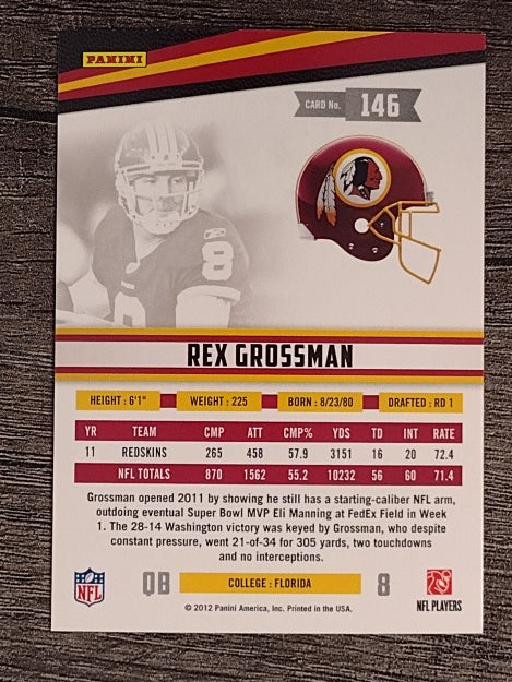 2012 Rookies and Stars #146 Rex Grossman