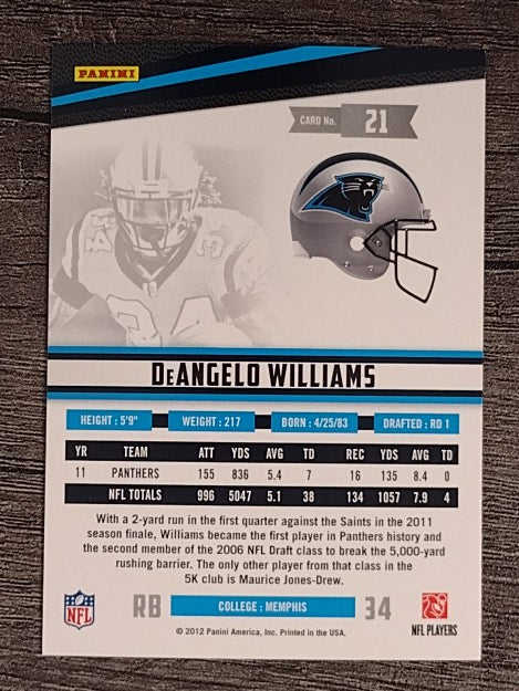 2012 Rookies and Stars #21 DeAngelo Williams