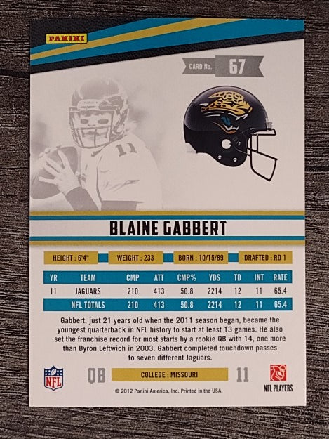 2012 Rookies and Stars #67 Blaine Gabbert