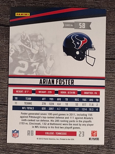 2012 Rookies and Stars #58 Arian Foster