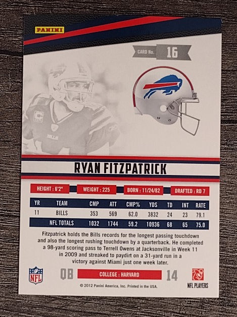2012 Rookies and Stars #16 Ryan Fitzpatrick