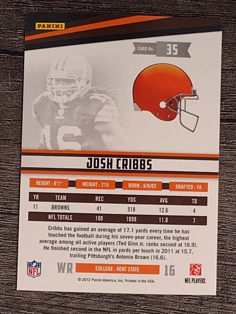 2012 Rookies and Stars #35 Josh Cribbs