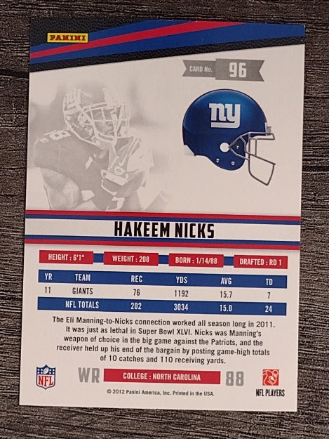 2012 Rookies and Stars #96 Hakeem Nicks
