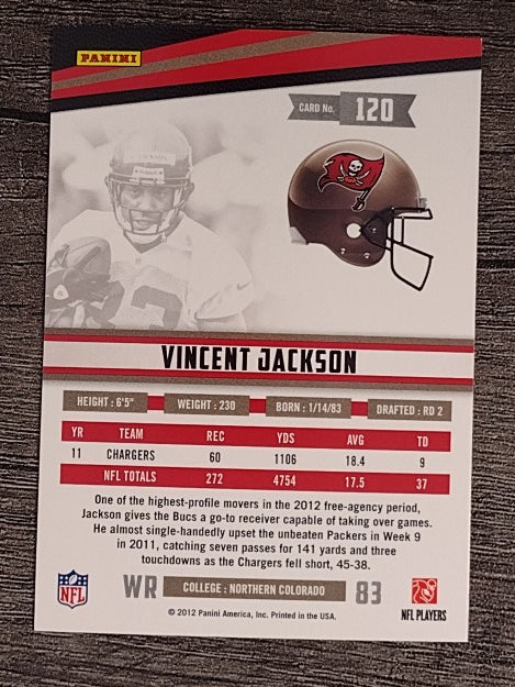 2012 Rookies and Stars #120 Vincent Jackson