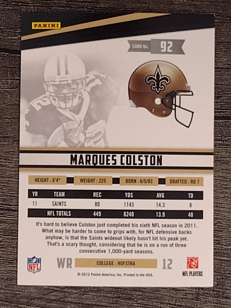 2012 Rookies and Stars #92 Marques Colston