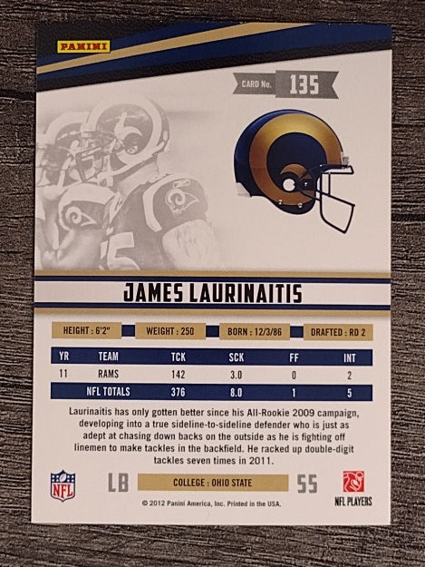 2012 Rookies and Stars #135 James Laurinaitis