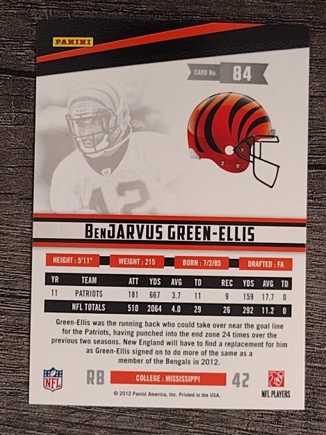 2012 Rookies and Stars #84 BenJarvus Green-Ellis