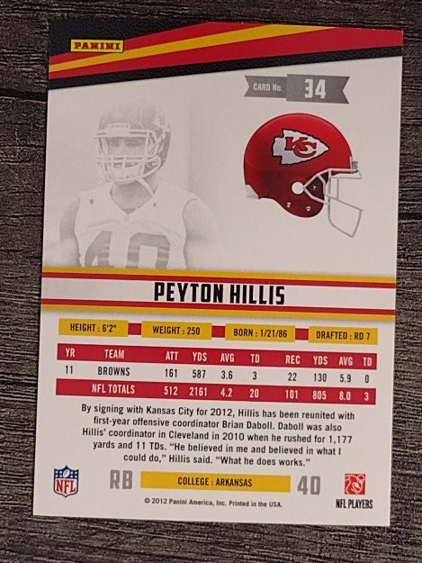 2012 Rookies and Stars #34 Peyton Hillis