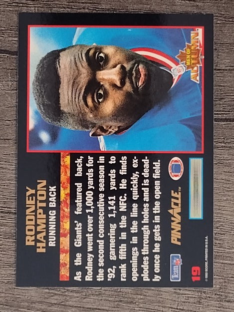1993 Pinnacle Men of Autumn #19 Rodney Hampton