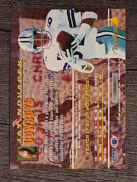 1994 Pinnacle #82 Jay Novacek