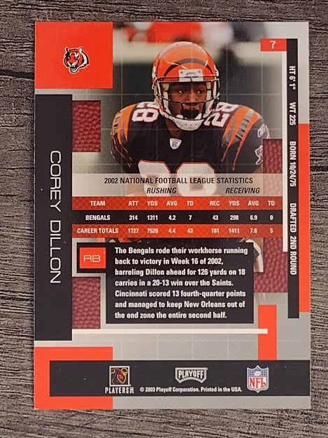 2003 Absolute Memorabilia #7 Corey Dillon