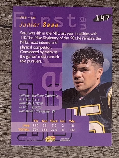 1997 Playoff First and Ten #147 Junior Seau