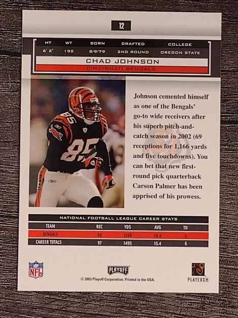 2003 Playoff Honors #12 Chad Johnson