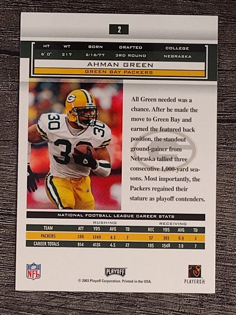 2003 Playoff Honors #2 Ahman Green