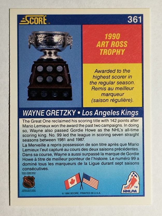 1990-91 Score Canadian #361 Wayne Gretzky Ross