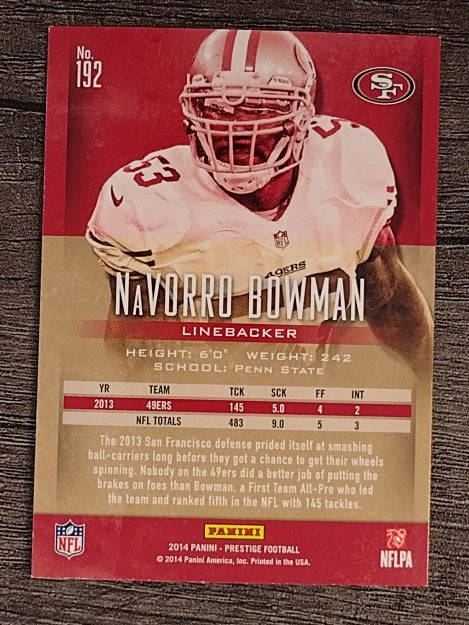 2014 Prestige #192 NaVorro Bowman